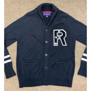 Vintage Rocawear Sweater Mens L Varsity Shawl Cardigan Boyfriend Letterman Y2K